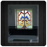 Art Deco bathroom panel